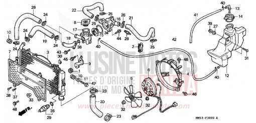 RADIATEUR (CBR1000FH/FJ/FM) CBR1000FH de 1987